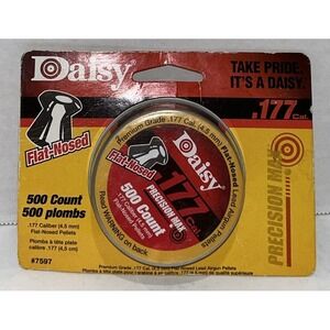 Daisy #7597 .177 Caliber 500‎ Count Flat Nosed Lead Airgun Pellets New